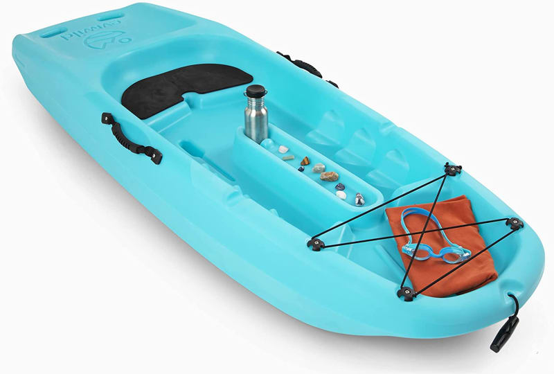 Water Bear Youth Kayak | Premium Kid’s Sit On Top Kayak - Stable & Lightweight | Ages 4 - 12 | 6’6” in Grinnell Glacier Blue | Paddle Not Included