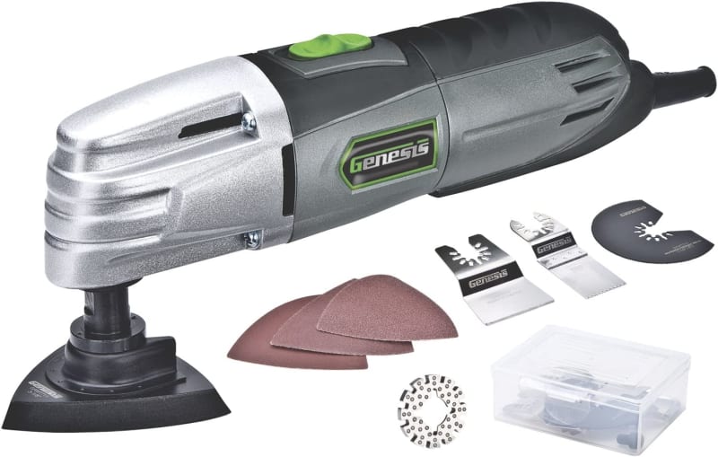 GMT15A 1.6 Amp Multi-Purpose Oscillating Tool and 19-Piece Universal Hook-And-Loop Accessory Kit with Storage Box