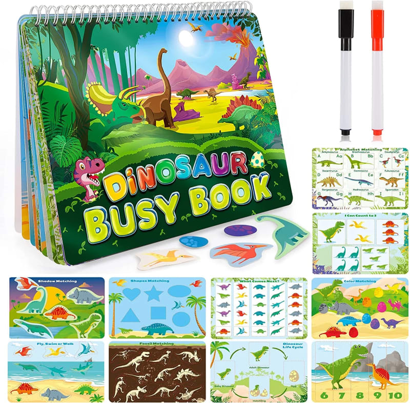 Newest Dinosaur Themes Busy Book for Kids