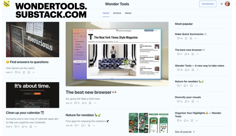 Wonder Tools Database - Sites, Apps & Recommended Resources