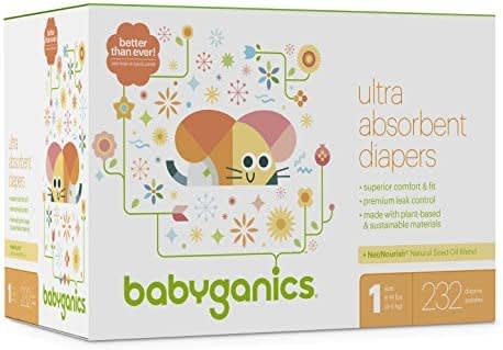 Baby Diapers, Size 1 (8-14 lbs) 232 Count