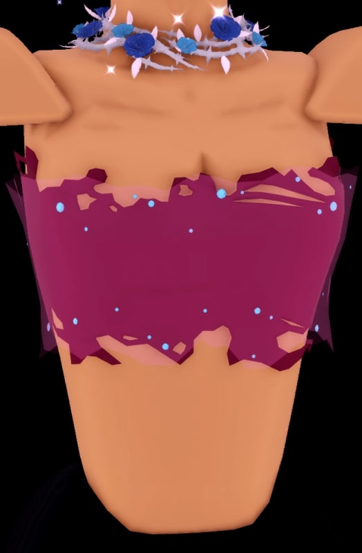 Tattered Top & Rose Choker