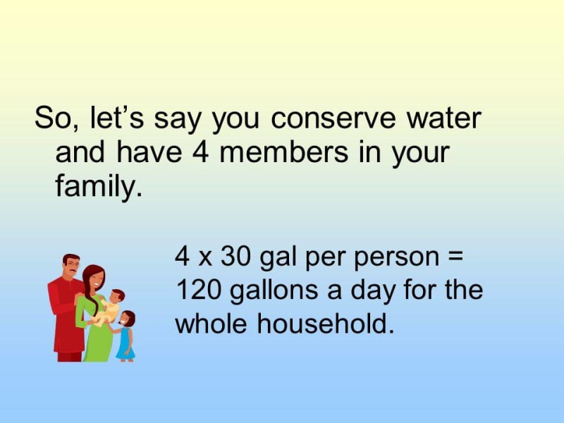 1.5 gallons / household member / day