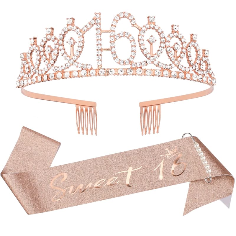 16th Birthday Crown and Sash Kit
