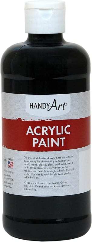 Acrylic Paint 16 oz, Mars Black