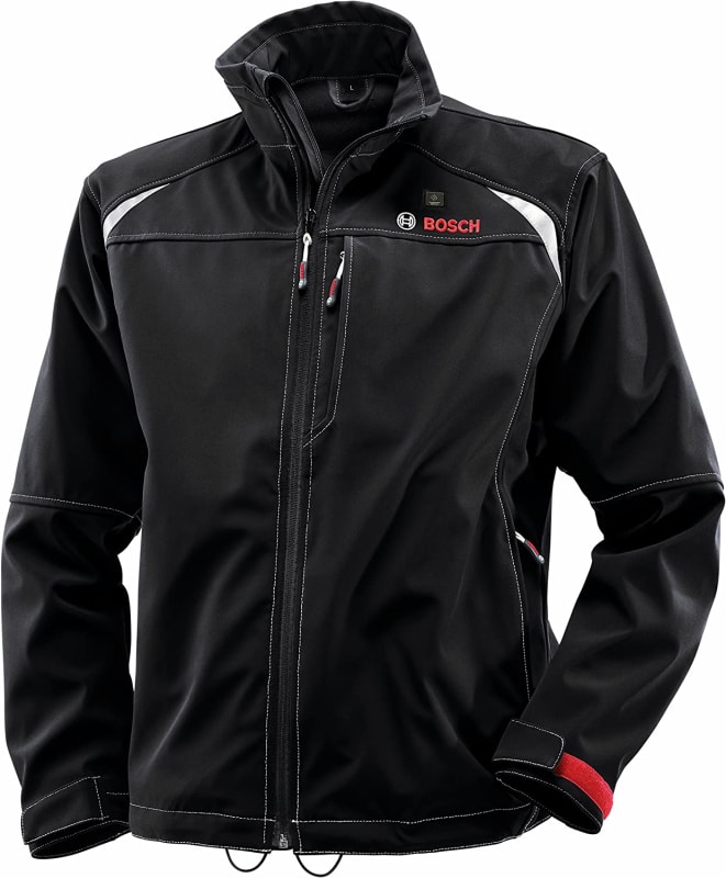 Bosch Men's 12-Volt Max Lithium-Ion Soft Shell Heated Jacket Kit with 2.0Ah Battery, Charger and Holster PSJ120S-102