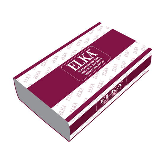 Elka 2 Ply Bonded Executive Ultra Slim Paper Hand Towel 23cm X 24cm Carton X 2400