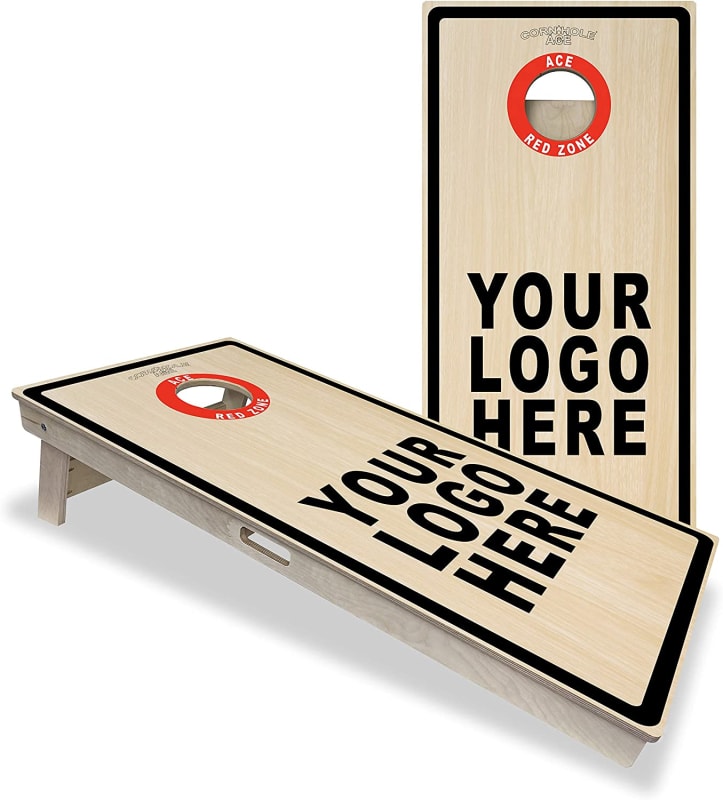Custom ACE Red Zone - Cornhole Board Set - ACE Pro Bag Manufacturer - Made of 3/4 inch Baltic Birch Plywood