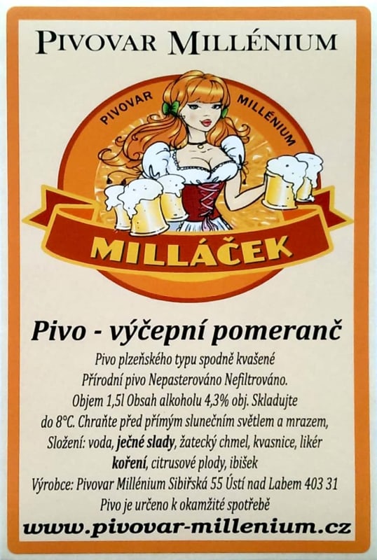 Millenium Millacek pomeranc Etk.A