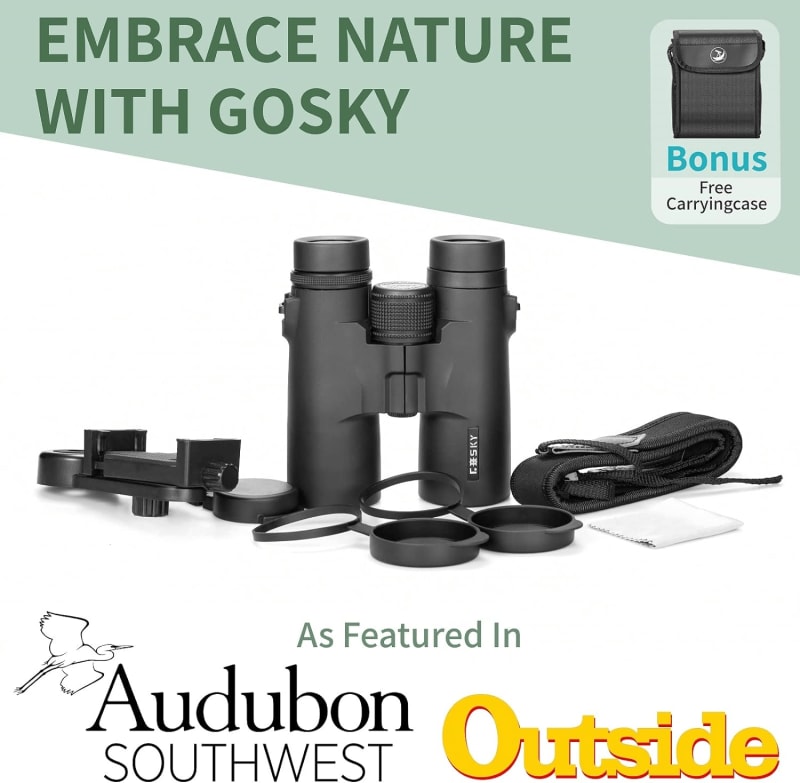 Gosky 10x42 Roof Prism Binoculars for Adults