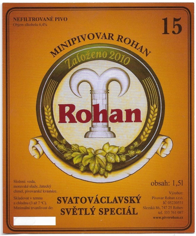 Rohan 15 Svatováclavský světlý speciál Etk. A
