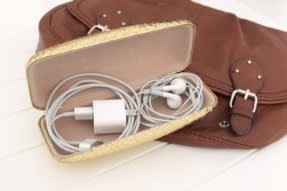 Use a pencil case or sunglasses case to store your cables in your backpack or suitcase