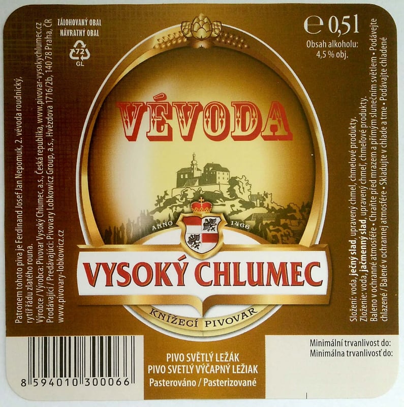 Vysoký Chlumec VÉVODA Etk. A
