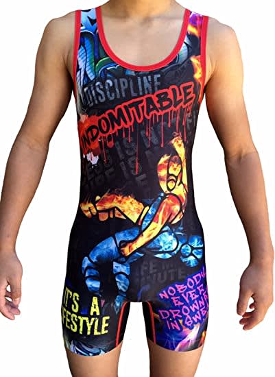 TRI-TITANS Indomitable Spirit Wrestling Singlet