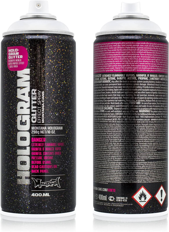 Montana Effect 400 ml Hologram Glitter Color, Clear Spray Paint