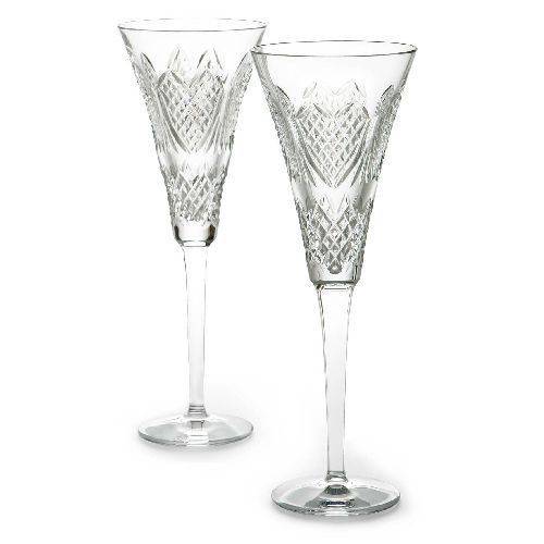 Waterford Crystal Wedding Heirloom Flute Pair