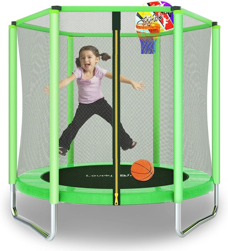 5FT Trampoline for Kids with Safety Enclosure Net