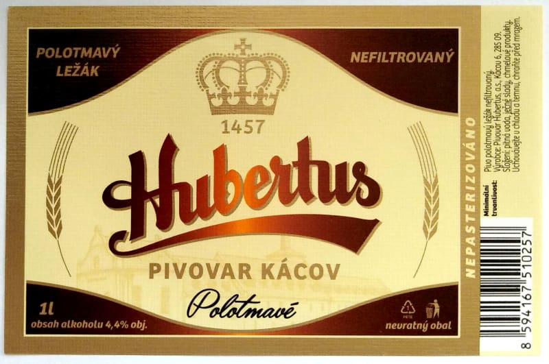 Hubertus Polotmavé obdelník Etk. A