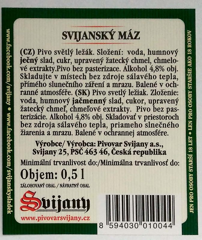 Svijanský máz Etk. B