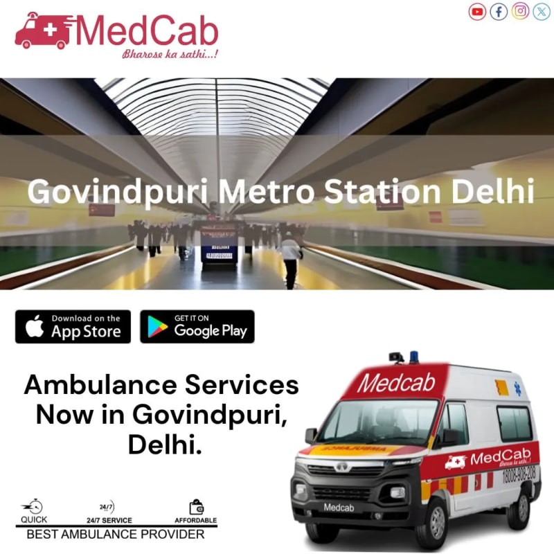 Ambulance Service in Govindpuri Delhi | Med Cab