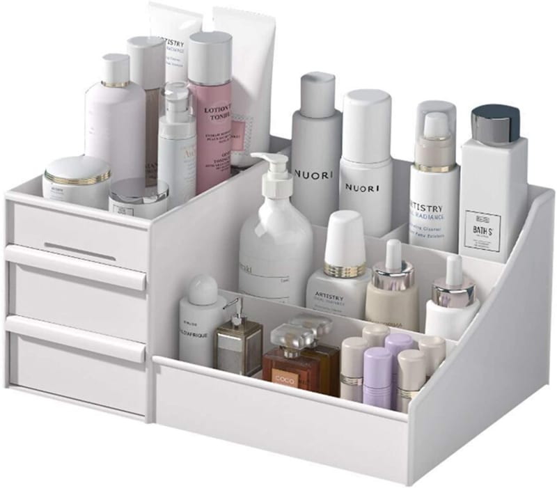 Makeup Organizer With Drawers — Countertop Organizer for Cosmetics, Vanity Holder
