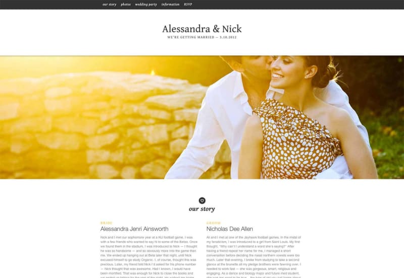 Create a wedding website or Facebook page to allow online RSVPs (Link provide in save the dates)