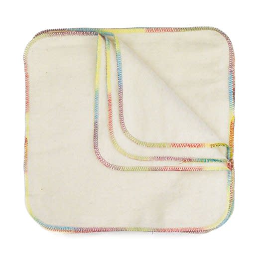 Bumkins Reusable Flannel Wipes, 12 Count, Natural