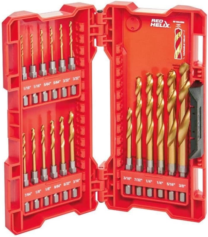 48-89-4680 18-Piece Shockwave Impact Duty Thunderbolt Titanium Drill Bit Set