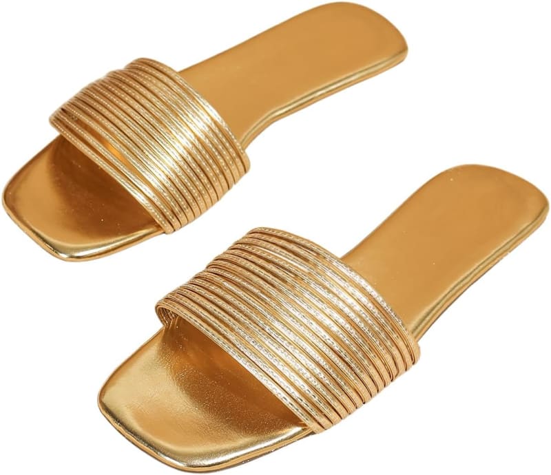 Verdusa - Square Toe Strappy Flat Sandals