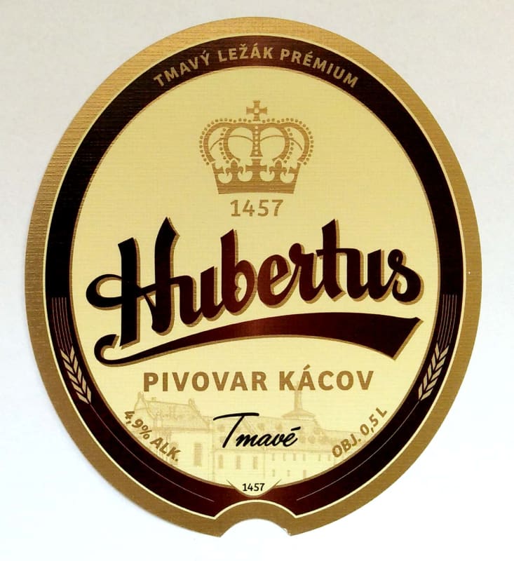 Hubertus Tmavý ležák prémium ovál Etk. A