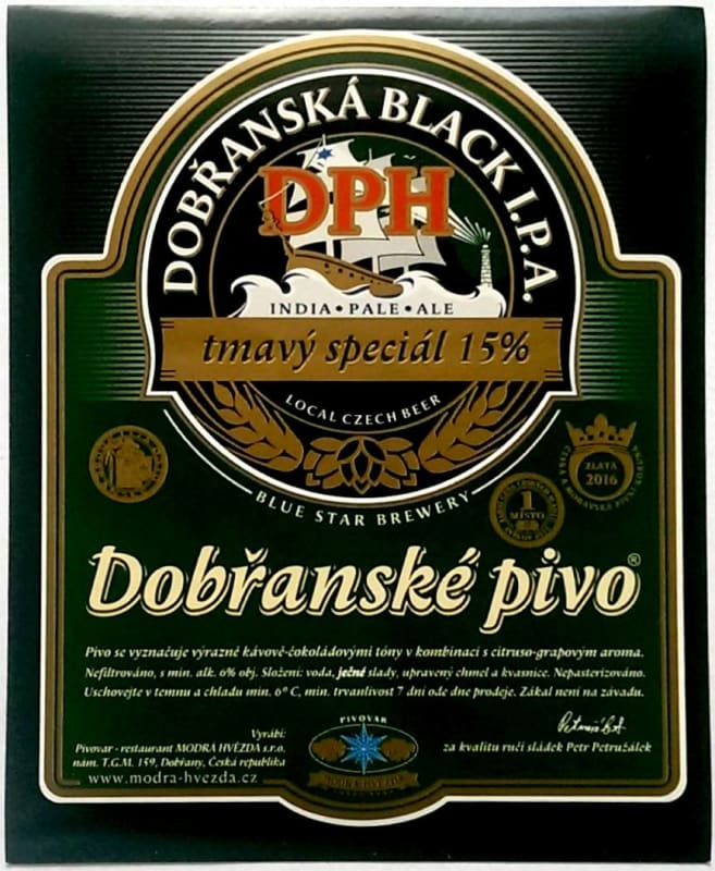 Dobranska Black IPA 15 Etk. A