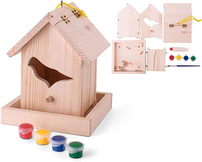 Wooden Birdhouses DIY Paintable Craft