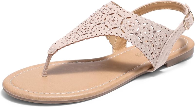 Dream Pairs - Rhinestone Casual Gladiator Flat Sandals
