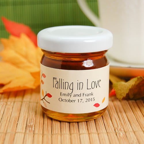 Personalized wedding honey jars