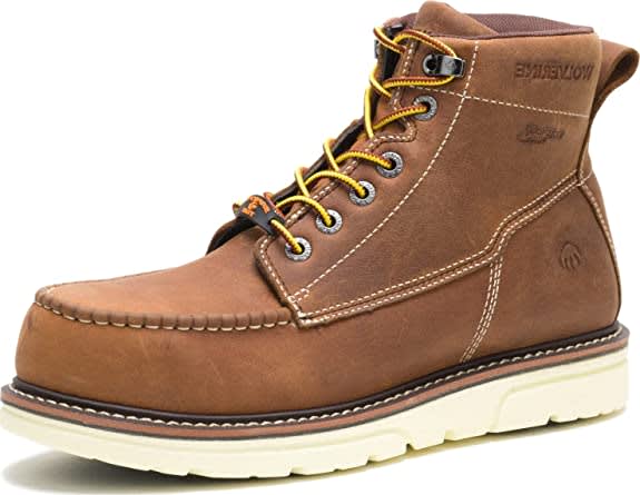 WOLVERINE Men's I-90 DuraShocks Moc-Toe CarbonMax 6" Work Boot Industrial