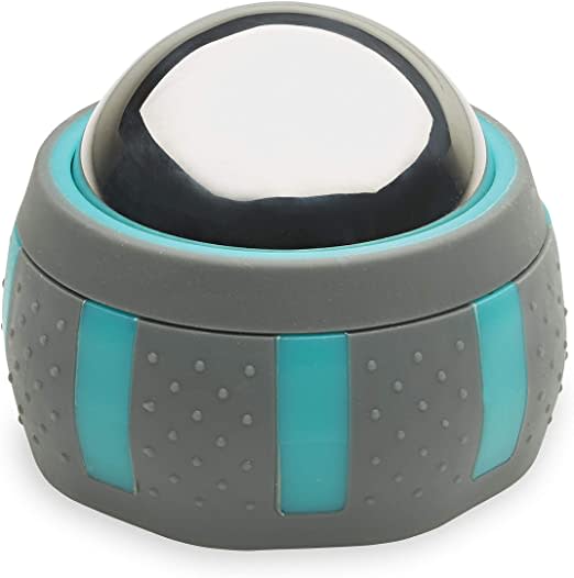 Gaiam Restore Cold Therapy Muscle Massage Roller Ball - Cryosphere Cold Massage Roller Ball - Easy-Glide Roller with Comfort Grip Base - Muscle Massage Tool to Help with Sore Muscles - Compact Design