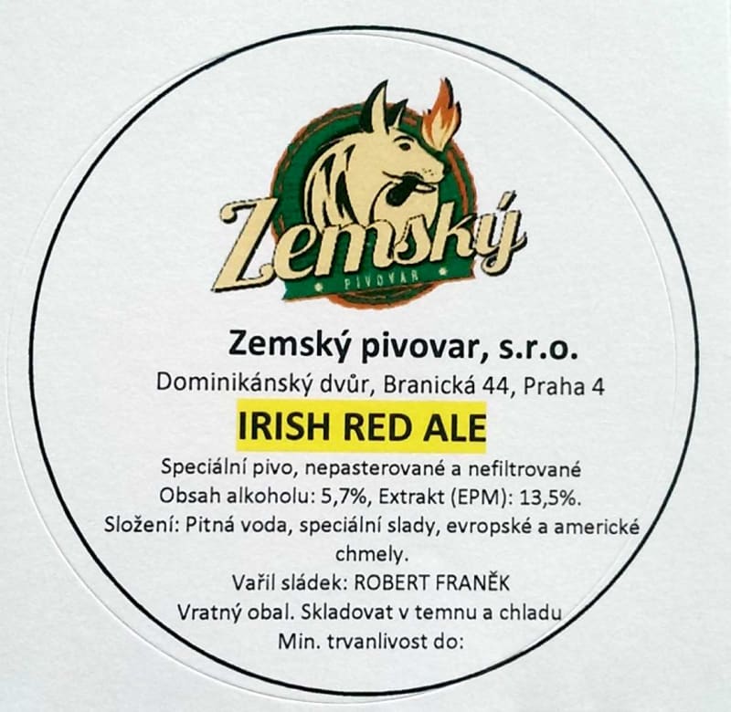 Zemske Irish red Ale Etk.S