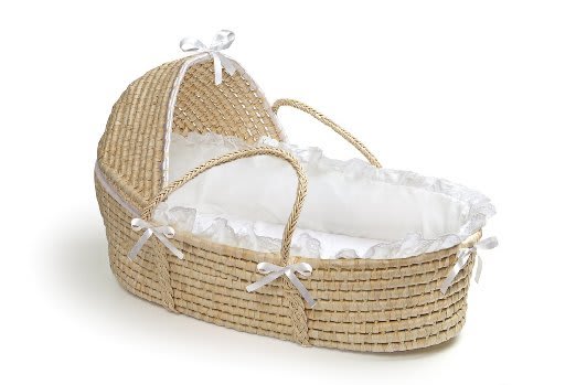 Badger Basket Natural Moses Basket With Hood