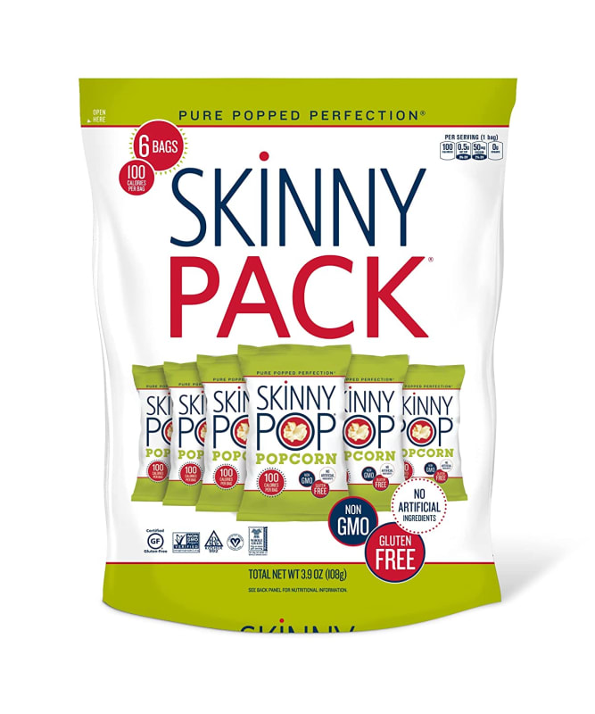 Popcorn, Gluten Free, Dairy Free, Non-GMO, Healthy Snacks, Skinny Pop Original Popcorn Snack Packs