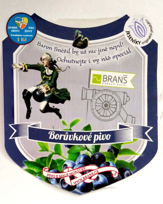 Hasič BRANS hotel Borůvkové pivo