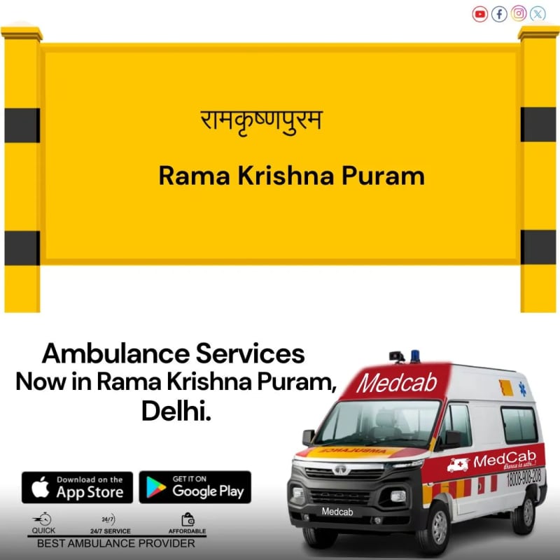 Ambulance Service in Rama Krishna Puram Delhi | Med Cab