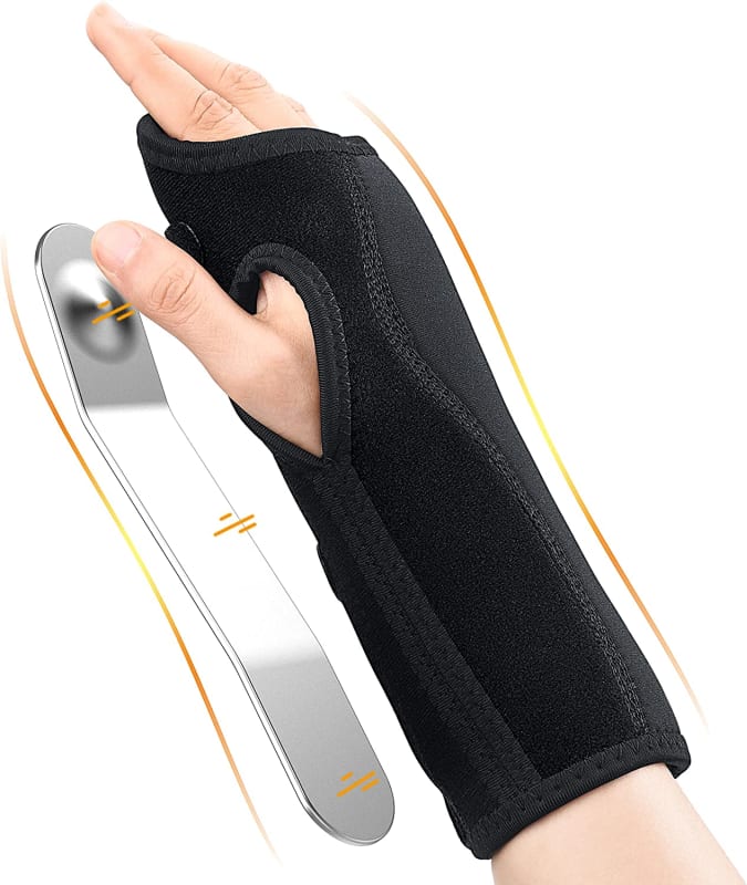  Doctor Developed Carpal Tunnel Wrist Brace for Night Support - Wrist  Brace for Carpal Tunnel with Wrist Splint - Sleep Brace for Sprained Wrist  - F.D.A Medical Device & Handbook (Right