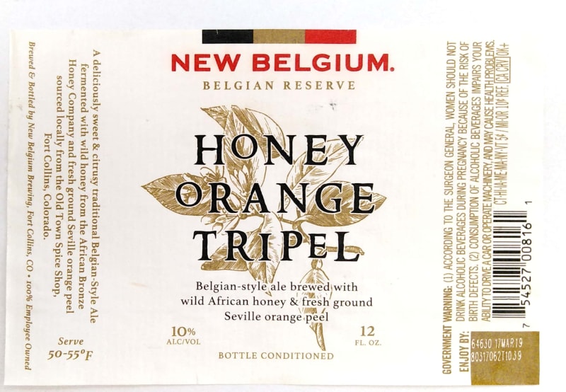 New Belgium Honey Orange Tripel