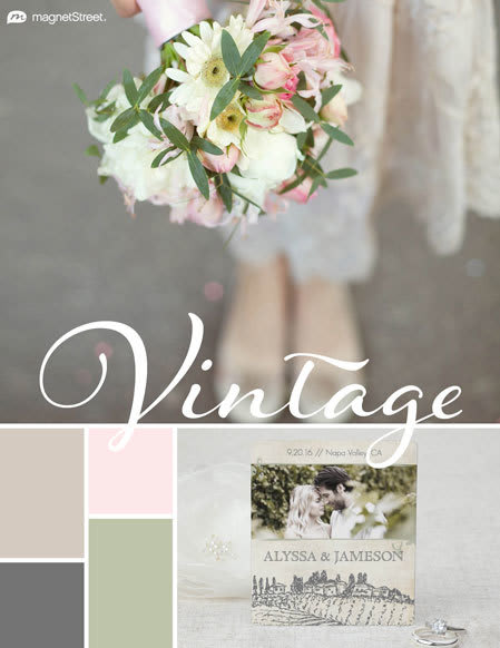 Vintage-          Sugar, Charcoal Sage, Cream Rose