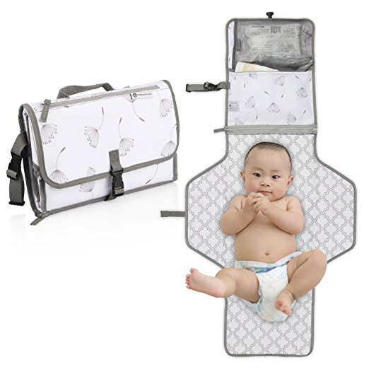 Diaper Changing Clutch with Changing Pad for Baby Infants and Toddlers, Portable Changing Station Nursery Travel Accessories.