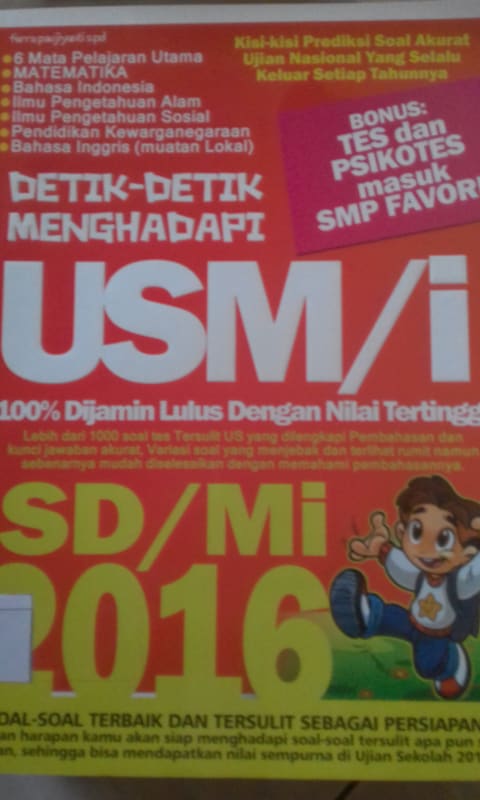 DETIK - DETIK MENGHADAPI USM/I SD/ MI 2016