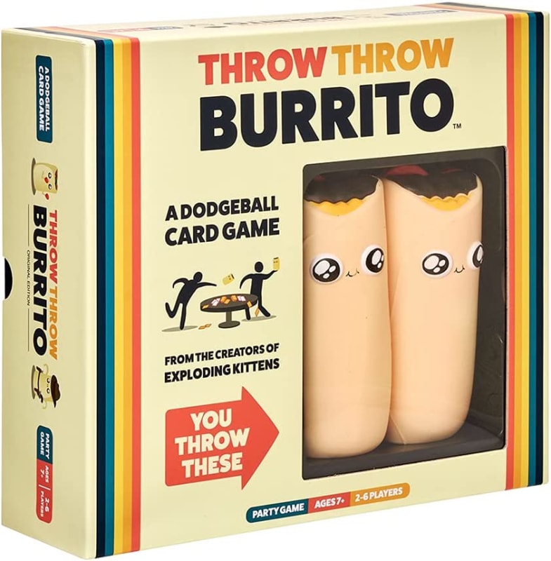 Throw Throw Burrito by Exploding Kittens - A Dodgeball Card Game - Family-Friendly Party Games - Card Games for Adults, Teens & Kids
