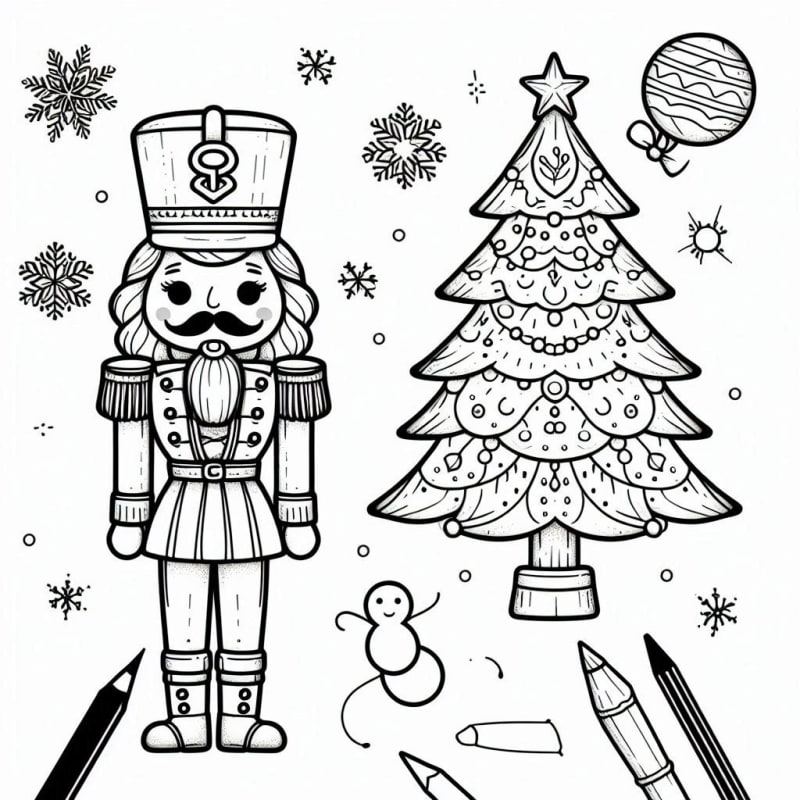 Charming Nutcracker Coloring Pages for Holiday Fun