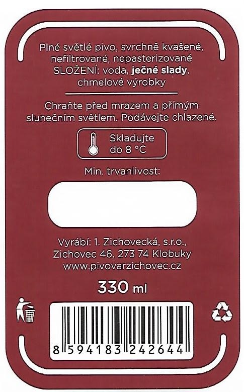 Zichovec 10 Session IPA 330ml Etk. B