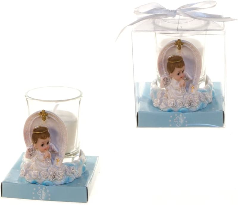 Praying Baby Angel Votive Candle Set